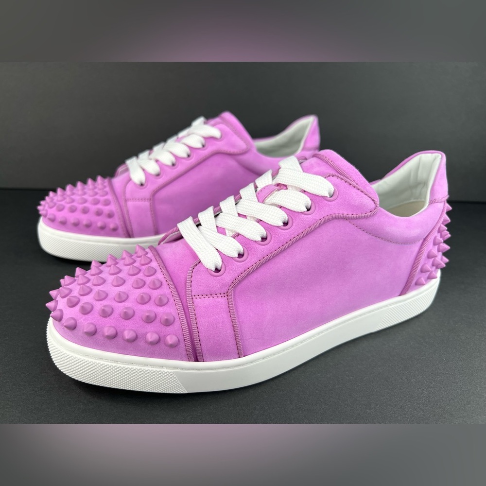 Christian Louboutin Vieira 2 Orlato Flat Bubble Gum Pink Women Sneakers EU 38 - Picture 1 of 13